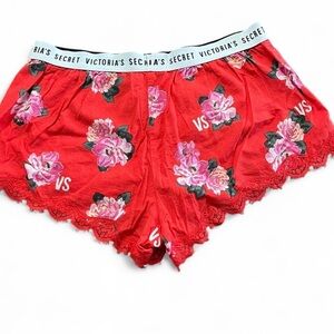 Victoria's Secret Red Floral Women's Shorts